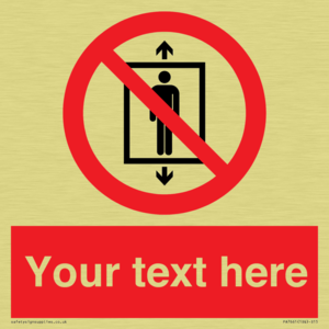 Custom prohibition Do not use this lift for people